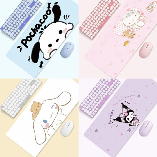 Sanrio Large Desk Mat – Hello Kitty, My Melody, Kuromi, and Cinnamoroll Non-Slip Mouse Pad for Office and Gaming