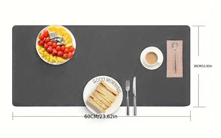 1 Pcs Large Size 60x30cm PU Leather Desk Protector Mat - Waterproof Mouse Pad & Desktop Keyboard Pad