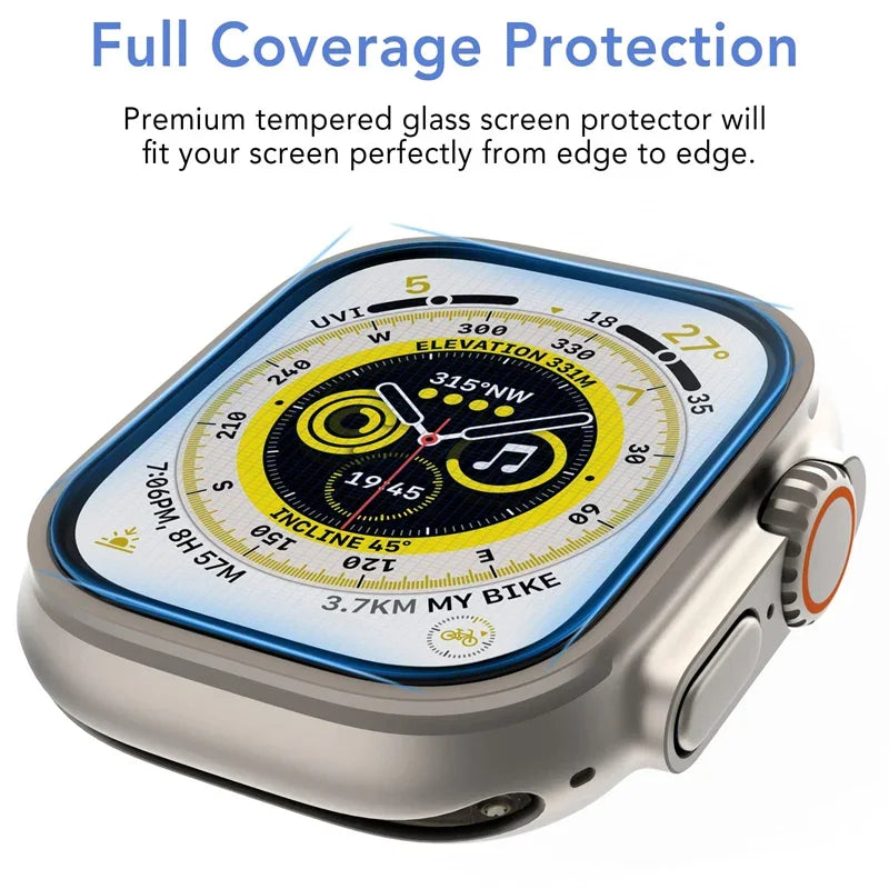 3D Screen Protector Film for Apple Watch Series 9/8/7/6/5/4/SE/Ultra 2 - Compatible with 49mm, 45mm, 44mm, 41mm, and 40mm Models (Not Tempered Glass)