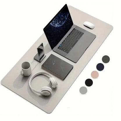 1 Pcs Large Size 60x30cm PU Leather Desk Protector Mat - Waterproof Mouse Pad & Desktop Keyboard Pad