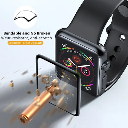 3D Screen Protector Film for Apple Watch Series 9/8/7/6/5/4/SE/Ultra 2 - Compatible with 49mm, 45mm, 44mm, 41mm, and 40mm Models (Not Tempered Glass)