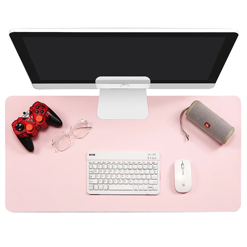 1 Pcs Large Size 60x30cm PU Leather Desk Protector Mat - Waterproof Mouse Pad & Desktop Keyboard Pad