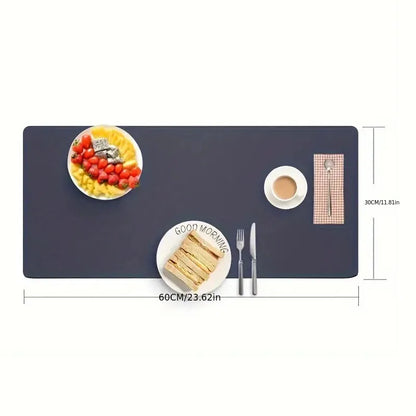 1 Pcs Large Size 60x30cm PU Leather Desk Protector Mat - Waterproof Mouse Pad & Desktop Keyboard Pad