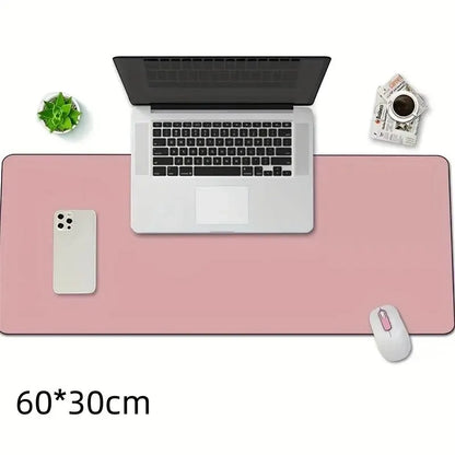 1 Pcs Large Size 60x30cm PU Leather Desk Protector Mat - Waterproof Mouse Pad & Desktop Keyboard Pad