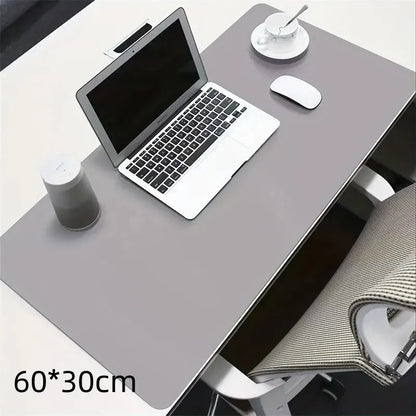 1 Pcs Large Size 60x30cm PU Leather Desk Protector Mat - Waterproof Mouse Pad & Desktop Keyboard Pad