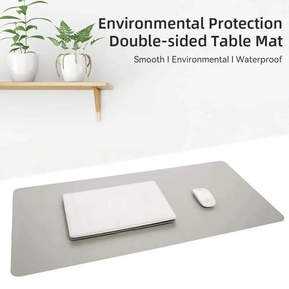 1 Pcs Large Size 60x30cm PU Leather Desk Protector Mat - Waterproof Mouse Pad & Desktop Keyboard Pad