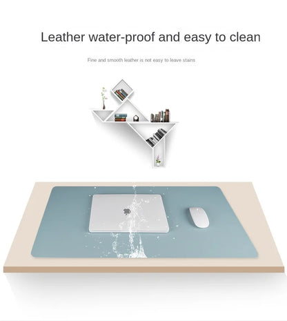 1 Pcs Large Size 60x30cm PU Leather Desk Protector Mat - Waterproof Mouse Pad & Desktop Keyboard Pad