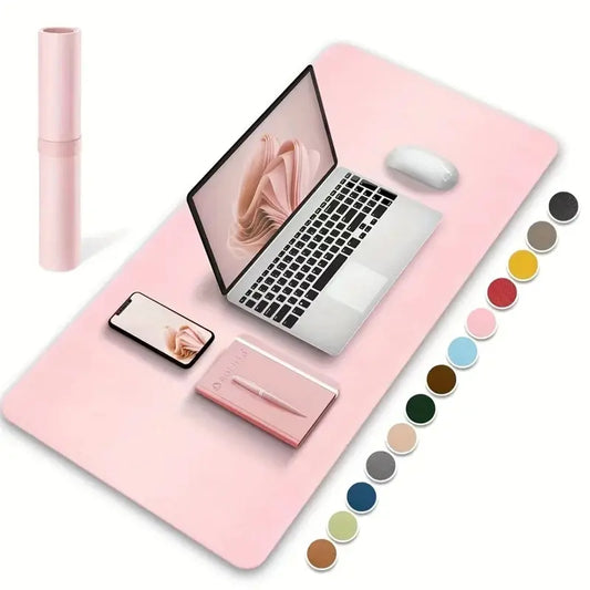 1 Pcs Large Size 60x30cm PU Leather Desk Protector Mat - Waterproof Mouse Pad & Desktop Keyboard Pad